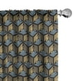 thumbnail image 1 of Ambesonne Japanese Curtains, Classic Birds, Pair of 28"x63", Sand Brown Blue Grey, 1 of 5