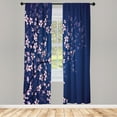 thumbnail image 1 of Ambesonne Japanese Curtains, Sakura Bloom Spring Season, Pair of 28"x84", Dark Lavender, 1 of 2