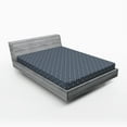 thumbnail image 1 of Ambesonne Japanese Fitted Sheet, Floral Checked Tile, Queen Size, Dark Blue Grey, 1 of 2