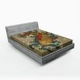 thumbnail image 1 of Ambesonne Japanese Fitted Sheet, Koi Fish Art, Queen Size, Multicolor, 1 of 2