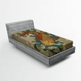 thumbnail image 1 of Ambesonne Japanese Fitted Sheet, Koi Fish Art, Twin Size, Multicolor, 1 of 2