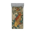 thumbnail image 1 of Ambesonne Japanese Fitted Sheet & Pillow Sham Set, Koi Fish Art, Twin, Multicolor, 1 of 2