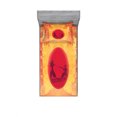 thumbnail image 1 of Ambesonne Japanese Fitted Sheet & Pillow Sham Set, Ninjas Vintage Sunset, Twinxl, Mustard and Purple, 1 of 3