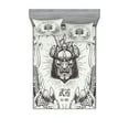 thumbnail image 1 of Ambesonne Japanese Fitted Sheet & Pillow Sham Set, Samurai Koi, Queen, Coconut Grey, 1 of 2