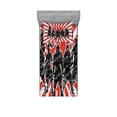 thumbnail image 1 of Ambesonne Japanese Fitted Sheet & Pillow Sham Set, Samurai Ninja Retro, Twin, Red Black, 1 of 2