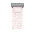 thumbnail image 1 of Ambesonne Japanese Fitted Sheet & Pillow Sham Set, Spring Cherry Flourish, Twinxl, Coral White, 1 of 2