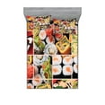 thumbnail image 1 of Ambesonne Japanese Fitted Sheet & Pillow Sham Set, Sushi Roll Colored, Queen, Multicolor, 1 of 3