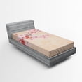 thumbnail image 1 of Ambesonne Japanese Fitted Sheet, Pink Cherry Blossoms, Twin Size, Soft Pink, 1 of 3