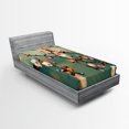 thumbnail image 1 of Ambesonne Japanese Fitted Sheet, Pink Cherry Sakuras, Twin Size, Forest Green Pale Pink, 1 of 2
