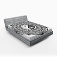 thumbnail image 1 of Ambesonne Japanese Fitted Sheet, Ying Yang, Queen Size, Black White, 1 of 2