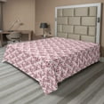 thumbnail image 1 of Ambesonne Japanese Flat Sheet, Sakura Branches Bloom, King Size, Dark Coral Pale Pink, 1 of 1