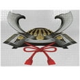 thumbnail image 1 of Ambesonne Japanese Jigsaw Puzzle Durable Cardboard, Samurai Kabuto, 1000 pcs, Grey Vermilion Yellow, 1 of 6