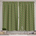 thumbnail image 1 of Ambesonne Japanese Kitchen Curtains, Koi Fish and Lotus Flowers, 55"x36", Olive Green Peach Fawn, 1 of 3