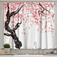 thumbnail image 1 of Ambesonne Japanese Kitchen Curtains, Watercolor Effect Cherry, 55"x45", Black Pink, 1 of 3