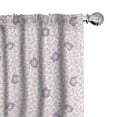 thumbnail image 1 of Ambesonne Japanese Print Curtains, Line Art Cherry Plot, Pair of 28"x63", Pale Lavender Pink, 1 of 4