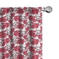 thumbnail image 1 of Ambesonne Japanese Print Curtains, Spring Cherry Art, Pair of 28"x63", Dark Coral Charcoal Grey, 1 of 4