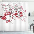thumbnail image 1 of Ambesonne Japanese Shower Curtain, Blossoms Sakura Plant, 69"Wx75"L, Dark Brown Dark Coral, 1 of 3