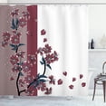 thumbnail image 1 of Ambesonne Japanese Shower Curtain, Romantic Sakura Blooms Art, 69"Wx70"L, Pale Maroon, 1 of 4