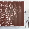 thumbnail image 1 of Ambesonne Japanese Shower Curtain, Sakura Bloom Spring Season, 69"Wx84"L, Pale Redwood, 1 of 4