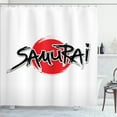 thumbnail image 1 of Ambesonne Japanese Shower Curtain, Samurai Lettering Sun, 69"Wx70"L, Red Black, 1 of 5