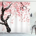 thumbnail image 1 of Ambesonne Japanese Shower Curtain, Watercolor Effect Cherry, 69"Wx75"L, Black Pink, 1 of 5