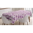 thumbnail image 1 of Ambesonne Japanese Tablecloth Rectangular Table Cover, Cherry Branches Bloom, 60"x90", Lilac White Green, 1 of 4