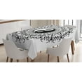 thumbnail image 1 of Ambesonne Japanese Tablecloth Rectangular Table Cover, Mandala Vintage Boho, 52"x70", Black White, 1 of 4