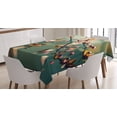 thumbnail image 1 of Ambesonne Japanese Tablecloth Rectangular Table Cover, Pink Cherry Sakuras, 60"x84", Forest Green Pale Pink, 1 of 4