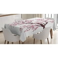 thumbnail image 1 of Ambesonne Japanese Tablecloth Rectangular Table Cover, Sakura Branch Blossoms, 60"x84", Pink Dark Brown, 1 of 4