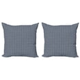thumbnail image 1 of Ambesonne Japanese Throw Pillow Cover 2 Pack, Geometric Floral Motif, 20", Charcoal Grey Dark Blue, 1 of 2