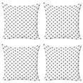 thumbnail image 1 of Ambesonne Japanese Throw Pillow Cover 4 Pack, Polka Dots Yin Yang, 24", White Black, 1 of 7