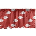 thumbnail image 1 of Ambesonne Japanese Window Valance, Clouds and Scale Pattern, 54" X 18", Vermilion White, 1 of 3