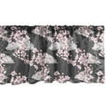 thumbnail image 1 of Ambesonne Japanese Window Valance, Sakura Branches Greyscale, 54" X 12", Magenta Grey and White, 1 of 3