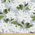 thumbnail image 1 of Ambesonne Jasmine Fabric by the Yard Upholstery, Pastel Botany Garden Art, 10 Yards, Purpleblue Olive Green, 1 of 4