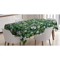 thumbnail image 1 of Ambesonne Jasmine Tablecloth Rectangular Table Cover, Awakening Floral Buds, 60"x84", Apple Green Off White, 1 of 4