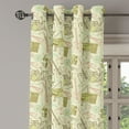 thumbnail image 1 of Ambesonne Jazz Music Grommet Curtain Single Panel, Doodle Equipment, 50"x60", Blush Khaki and Beige, 1 of 5