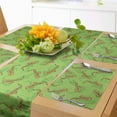 thumbnail image 1 of Ambesonne Jazz Music Table Runner & Placemats, Saxophones on Green, Placemat 4 pcs + Runner 14"x90", Green Yellow Brown, 1 of 2