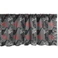 thumbnail image 1 of Ambesonne Jazz Music Window Valance, Notes Clef Saxophone, 54" X 18", Grey Black Red, 1 of 3