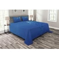 thumbnail image 1 of Ambesonne Jellyfish Quilted Bedspread Set 3 Pcs, Blue Ocean Animal, Queen Size, Blue, 1 of 3