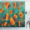 thumbnail image 1 of Ambesonne Jellyfish Shower Curtain, Tangerine Tones Animal, 69"Wx70"L, Teal and Multicolor, 1 of 4