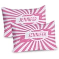 thumbnail image 1 of Ambesonne Jennifer Pillow Sham 2 Pack, Retro American Lady Name, 26"x20", Pale Pink and White, 1 of 3