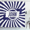 thumbnail image 1 of Ambesonne John Shower Curtain, Common Masculine Name, 69"Wx84"L, Navy Blue and White, 1 of 3