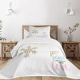 thumbnail image 1 of Ambesonne Joy Quilted Bedspread Set 2 Pcs, Christmas Snowflake Love, Twin Size, Pale Pink Pale Blue, 1 of 5