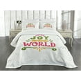 thumbnail image 1 of Ambesonne Joy Quilted Bedspread Set 3 Pcs, Geometric Curlicues Line, King Size, Multicolor, 1 of 3