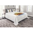 thumbnail image 1 of Ambesonne Joy Quilted Bedspread Set 3 Pcs, Inspirational Words Bird, Queen Size, Multicolor, 1 of 3