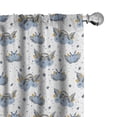 thumbnail image 1 of Ambesonne Jungle Babies Curtains, Sloths Clouds Leaves, Pair of 28"x95", Pale Ceil Blue Camel, 1 of 4
