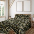 thumbnail image 1 of Ambesonne Jungle Boho Fitted & Flat Sheet with Sham 3 Pcs Set, Tropical Wild Forest, Twin, Pistachio Green Mustard, 1 of 5