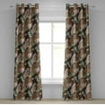 thumbnail image 1 of Ambesonne Jungle Boho Grommet Curtain, Scabiosa Pattern Art, 50"x72", Pale Rose Dark Khaki, 1 of 1