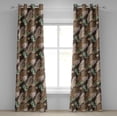 thumbnail image 1 of Ambesonne Jungle Boho Grommet Curtain, Scabiosa Pattern Art, 50"x84", Pale Rose Dark Khaki, 1 of 1