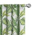 thumbnail image 1 of Ambesonne Jungle Curtains, Vintage Tropical Palm Leaf, Pair of 28"x84", Fern Green Lime, 1 of 5